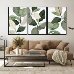 Kit Quadros Decorativos Planta Abstrata