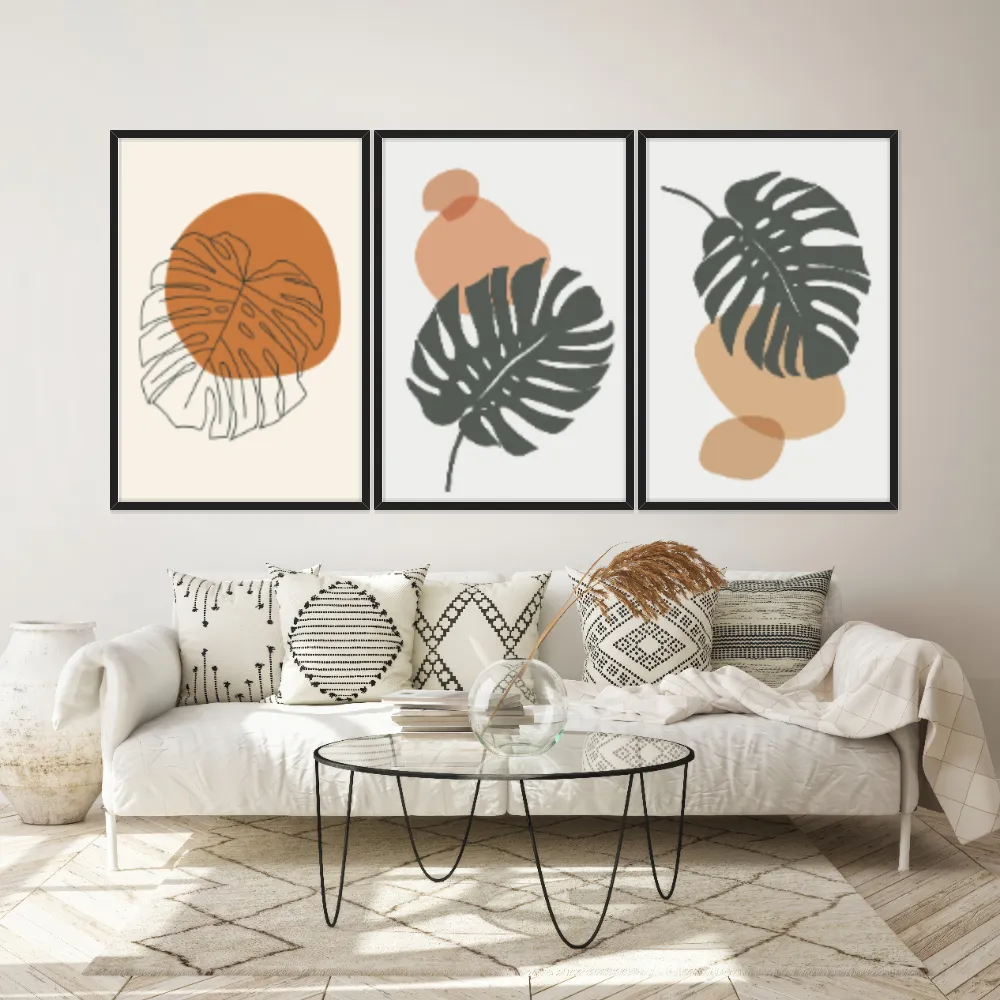 Kit Quadros Decorativos Costela De Adão