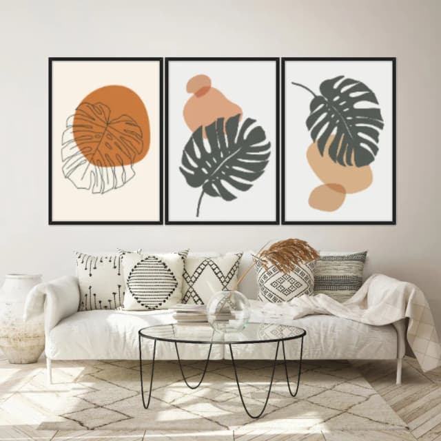 Kit Quadros Decorativos Costela De Adão