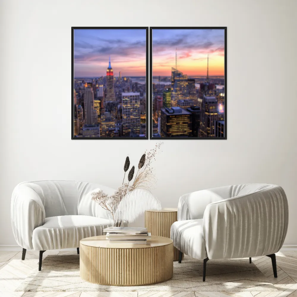 Kit Quadros Decorativos Midtown Nova York