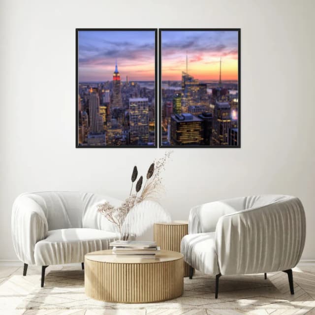 Kit Quadros Decorativos Midtown Nova York