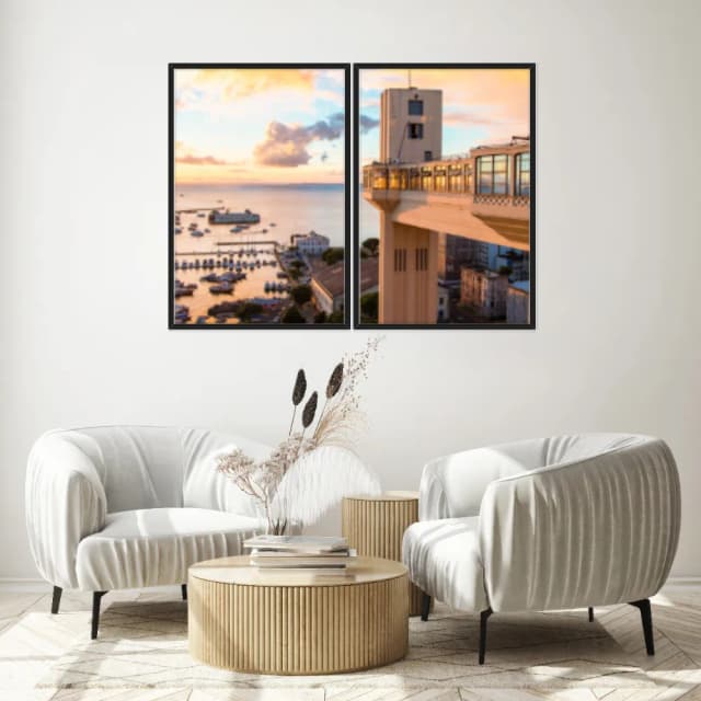 Kit Quadros Decorativos Elevador Lacerda Bahia