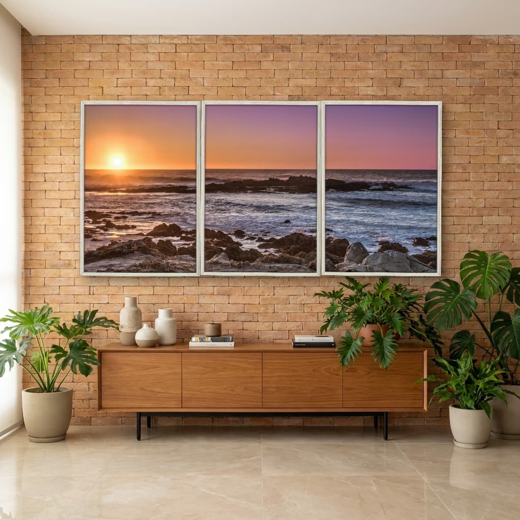 Kit Quadros Decorativos Pôr Do Sol