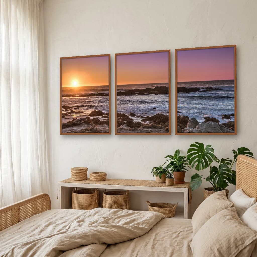 Kit Quadros Decorativos Pôr Do Sol