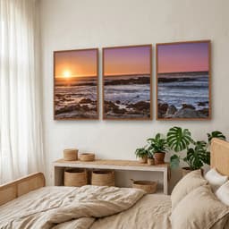 Kit Quadros Decorativos Pôr Do Sol