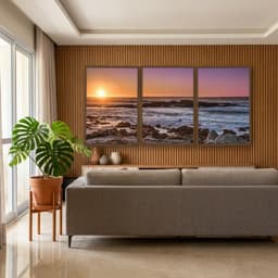 Kit Quadros Decorativos Pôr Do Sol
