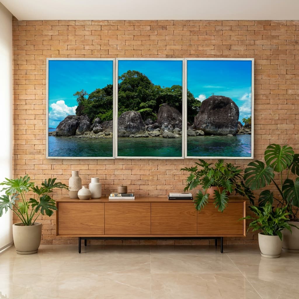 Kit Quadros Decorativos Ilha
