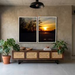 Kit Quadros Decorativos Pôr Do Sol
