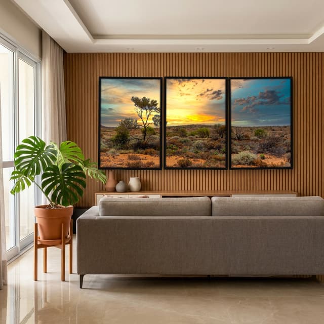Kit Quadros Decorativos Pôr Do Sol