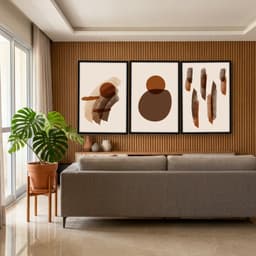 Kit Quadros Decorativos Abstrato Minimalista