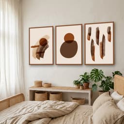 Kit Quadros Decorativos Abstrato Minimalista