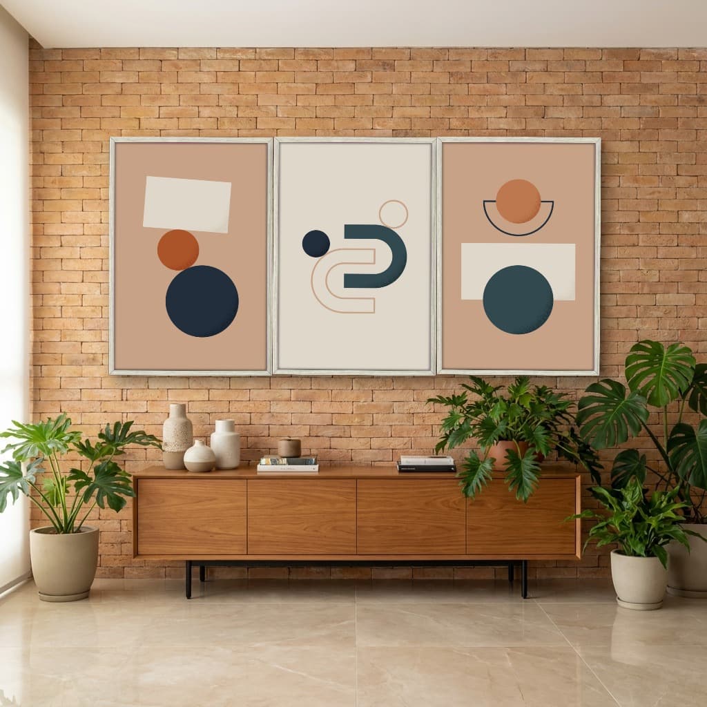 Kit Quadros Decorativos Geométrico