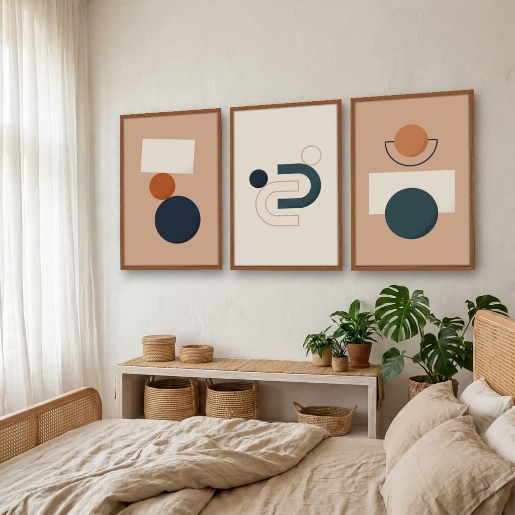 Kit Quadros Decorativos Geométrico