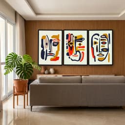 Kit Quadros Decorativos Linhas E Formas