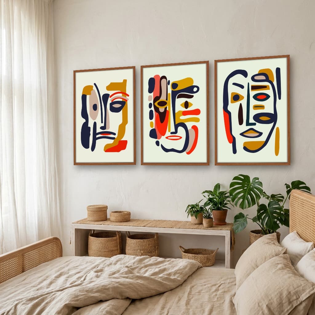 Kit Quadros Decorativos Linhas E Formas