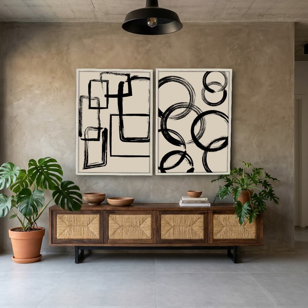 Kit Quadros Decorativos Minimalista