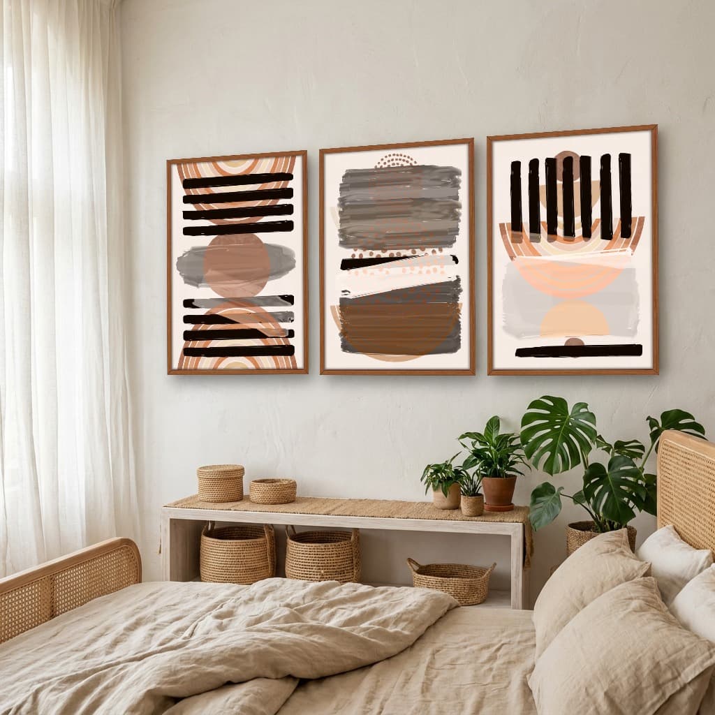 Kit Quadros Decorativos Pinceladas