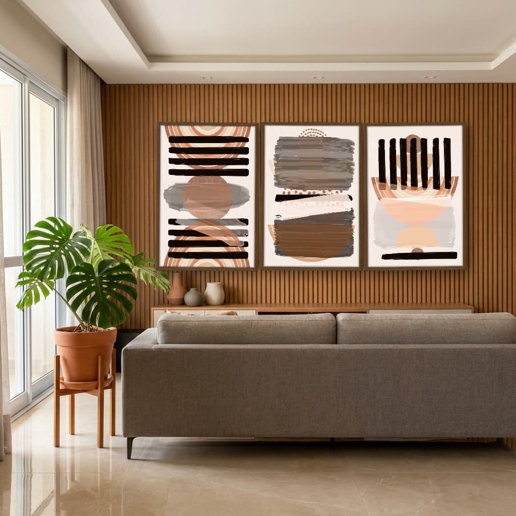 Kit Quadros Decorativos Pinceladas