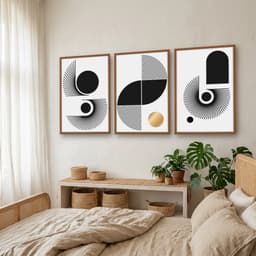 Kit Quadros Decorativos Linhas E Formas