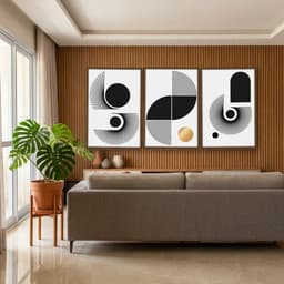 Kit Quadros Decorativos Linhas E Formas