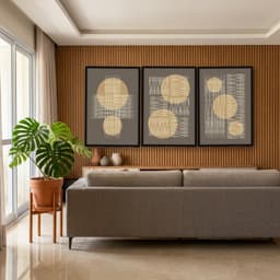Kit Quadros Decorativos Linhas E Formas