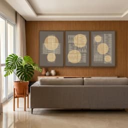 Kit Quadros Decorativos Linhas E Formas