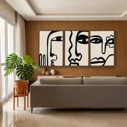 Kit Quadros Decorativos Linhas E Formas