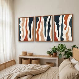 Kit Quadros Decorativos Abstrato Minimalista