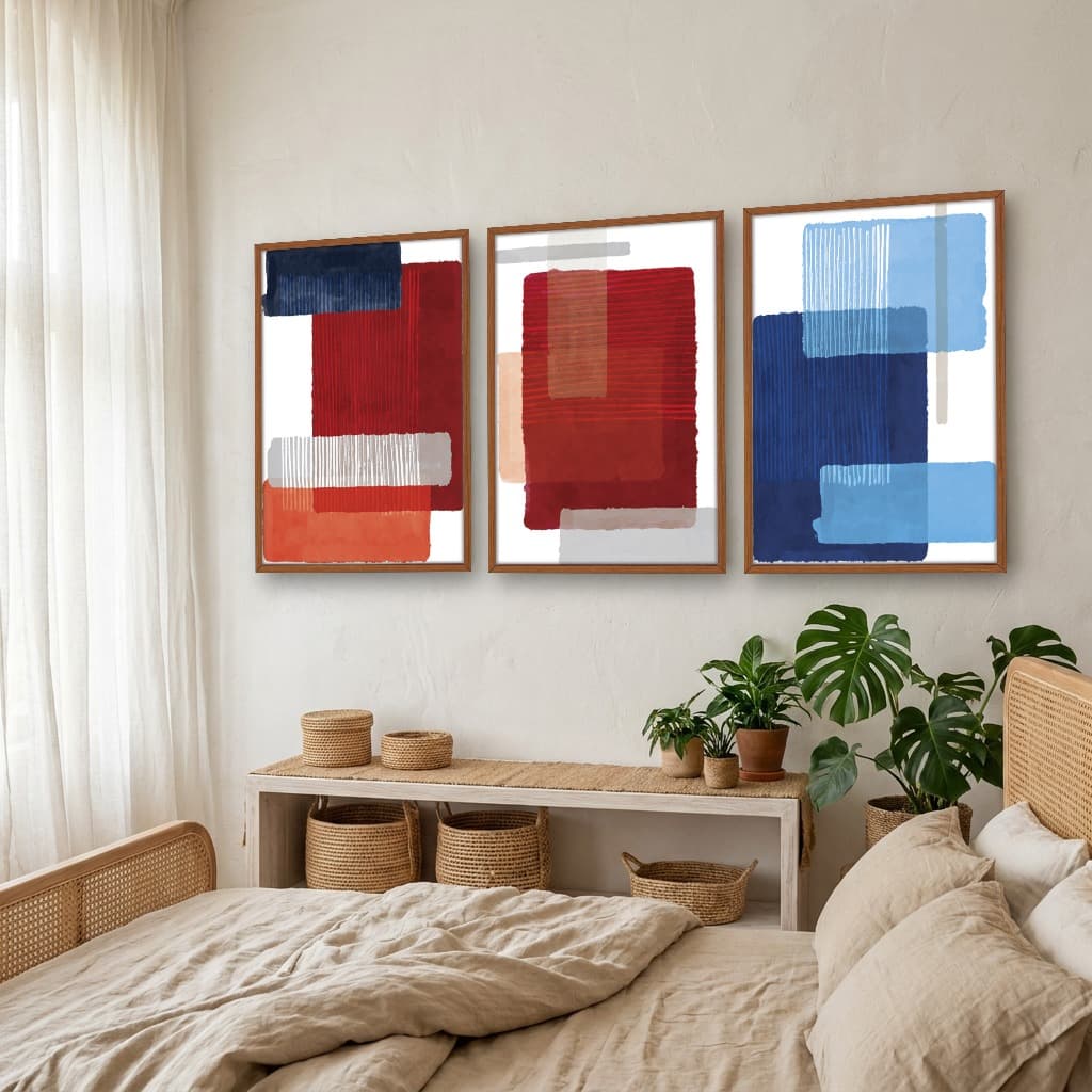 Kit Quadros Decorativos Pinceladas