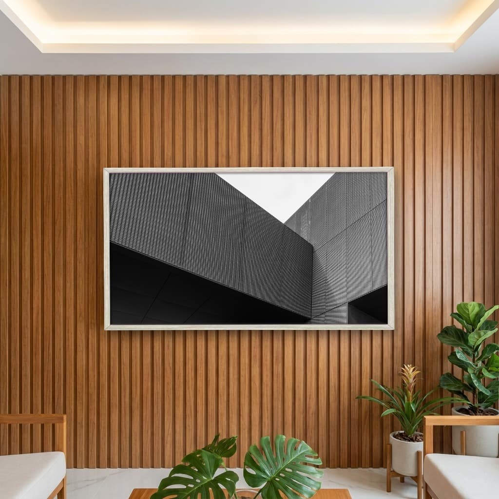 Quadro Decorativo Predio Com Revestimento Perfurado