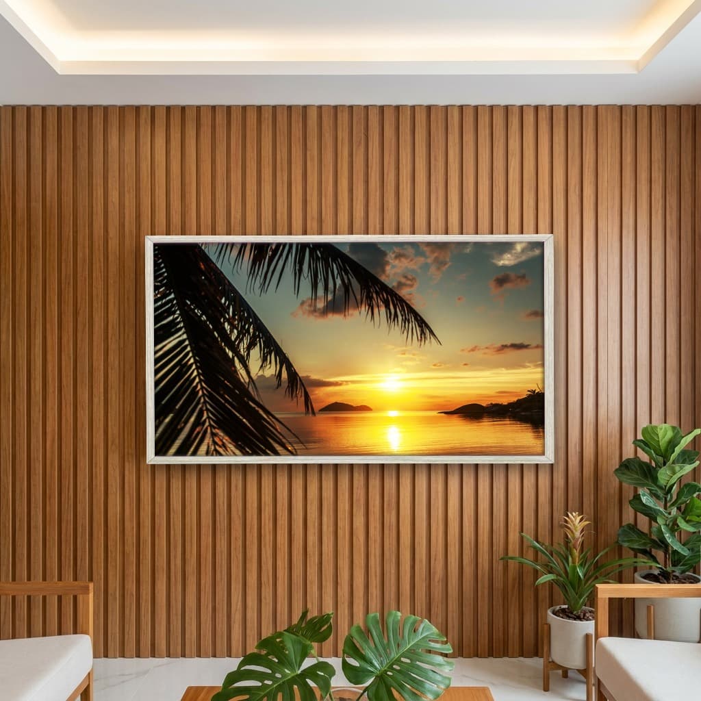 Quadro Decorativo Coqueiro Na Praia