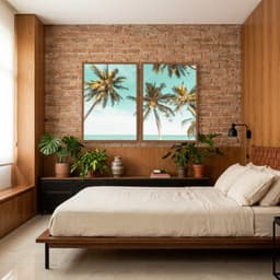 Kit Quadros Decorativos Coqueiro Na Praia
