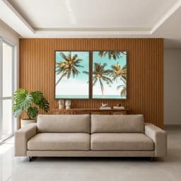 Kit Quadros Decorativos Coqueiro Na Praia