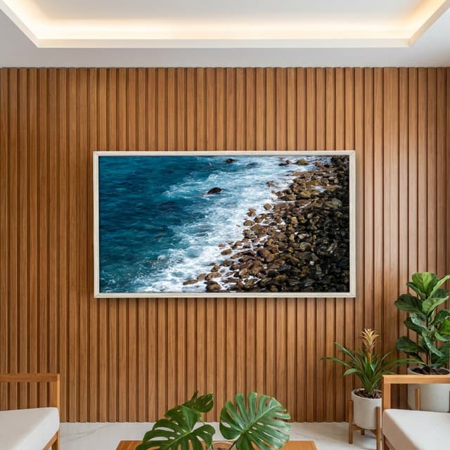 Quadro Decorativo Mar Com Pedras