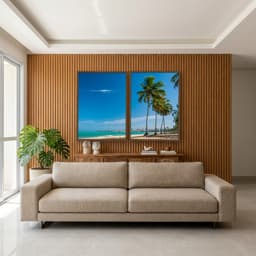 Kit Quadros Decorativos Coqueiro Na Praia