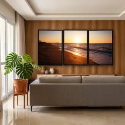 Kit Quadros Decorativos Praia Com Pôr Do Sol