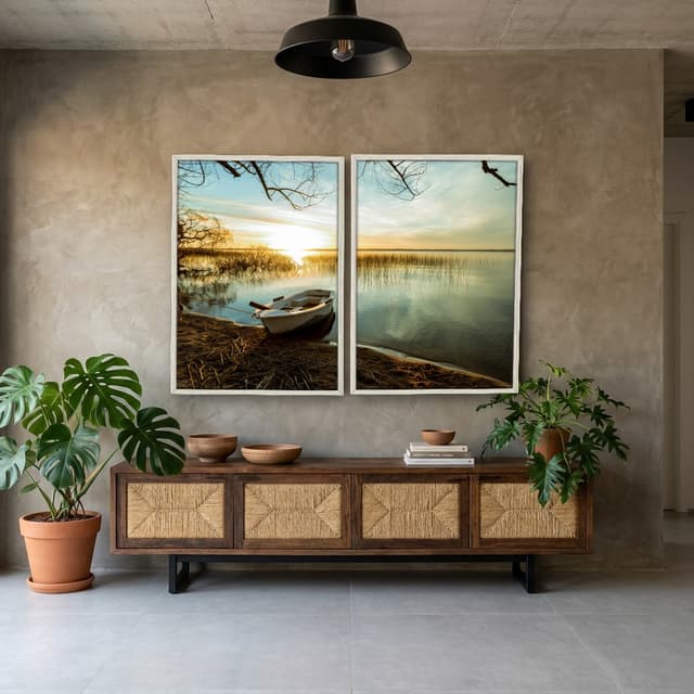 Kit Quadros Decorativos Beira Do Mar