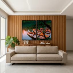 Kit Quadros Decorativos No Lago
