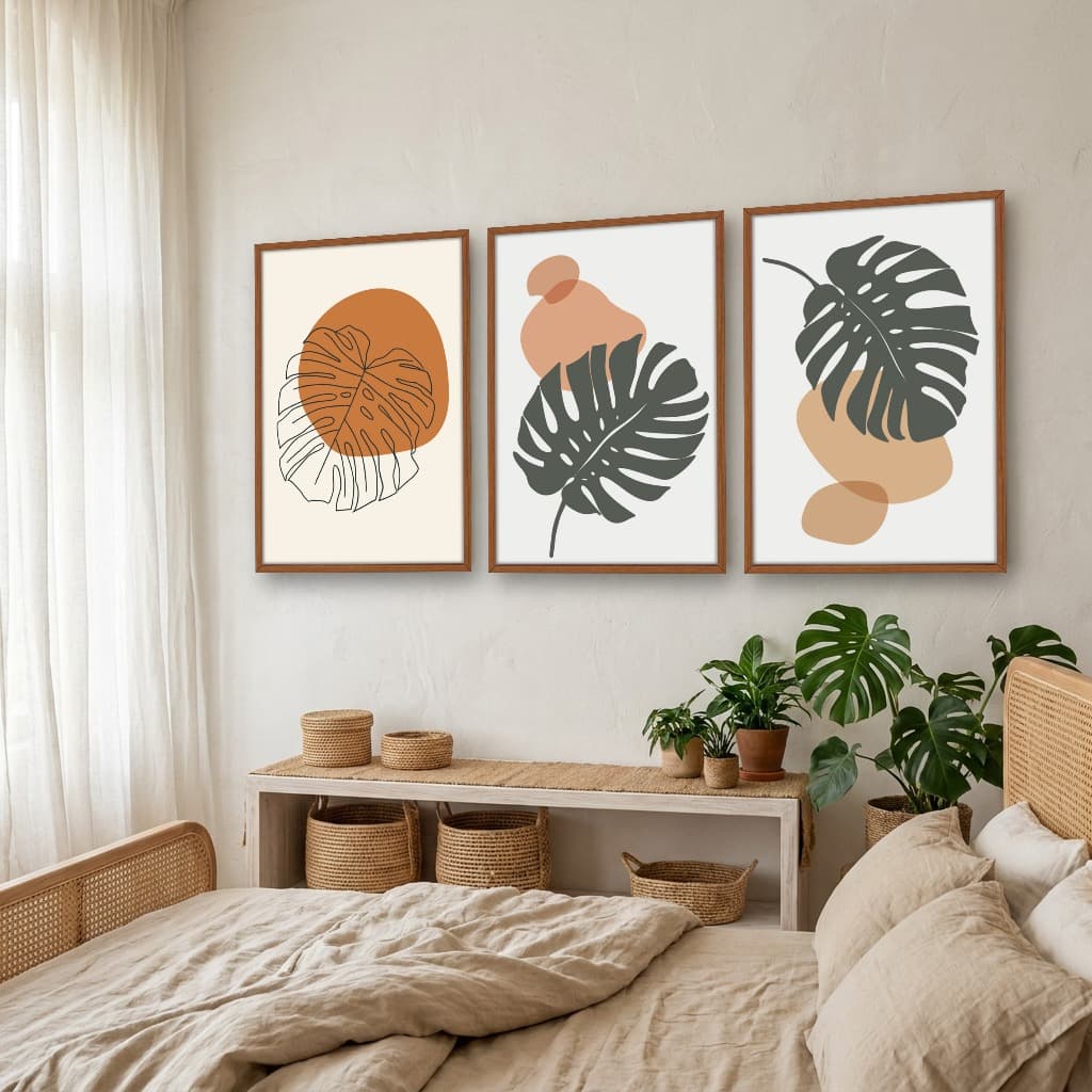 Kit Quadros Decorativos Costela De Adão