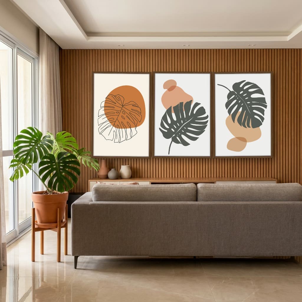 Kit Quadros Decorativos Costela De Adão
