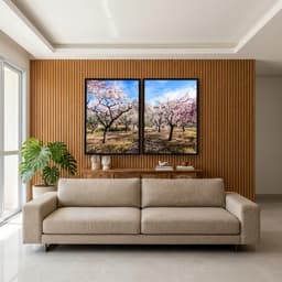 Kit Quadros Decorativos Árvore Rosa