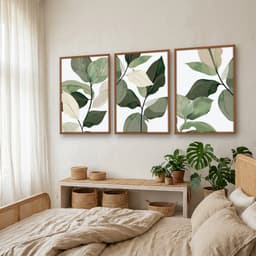 Kit Quadros Decorativos Planta Abstrata