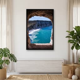Quadro Decorativo Penhasco Com Mar Azul