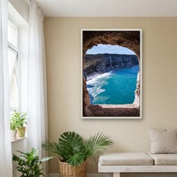 Quadro Decorativo Penhasco Com Mar Azul
