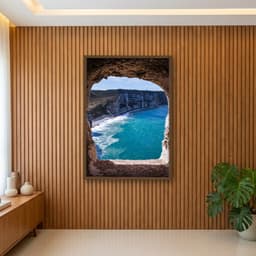 Quadro Decorativo Penhasco Com Mar Azul