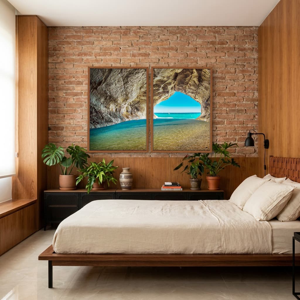 Kit Quadros Decorativos Gruta Com Caverna