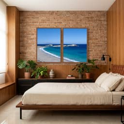 Kit Quadros Decorativos Mar Com Pedras