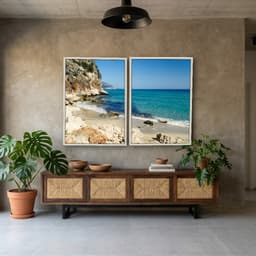 Kit Quadros Decorativos Mar Na Areia