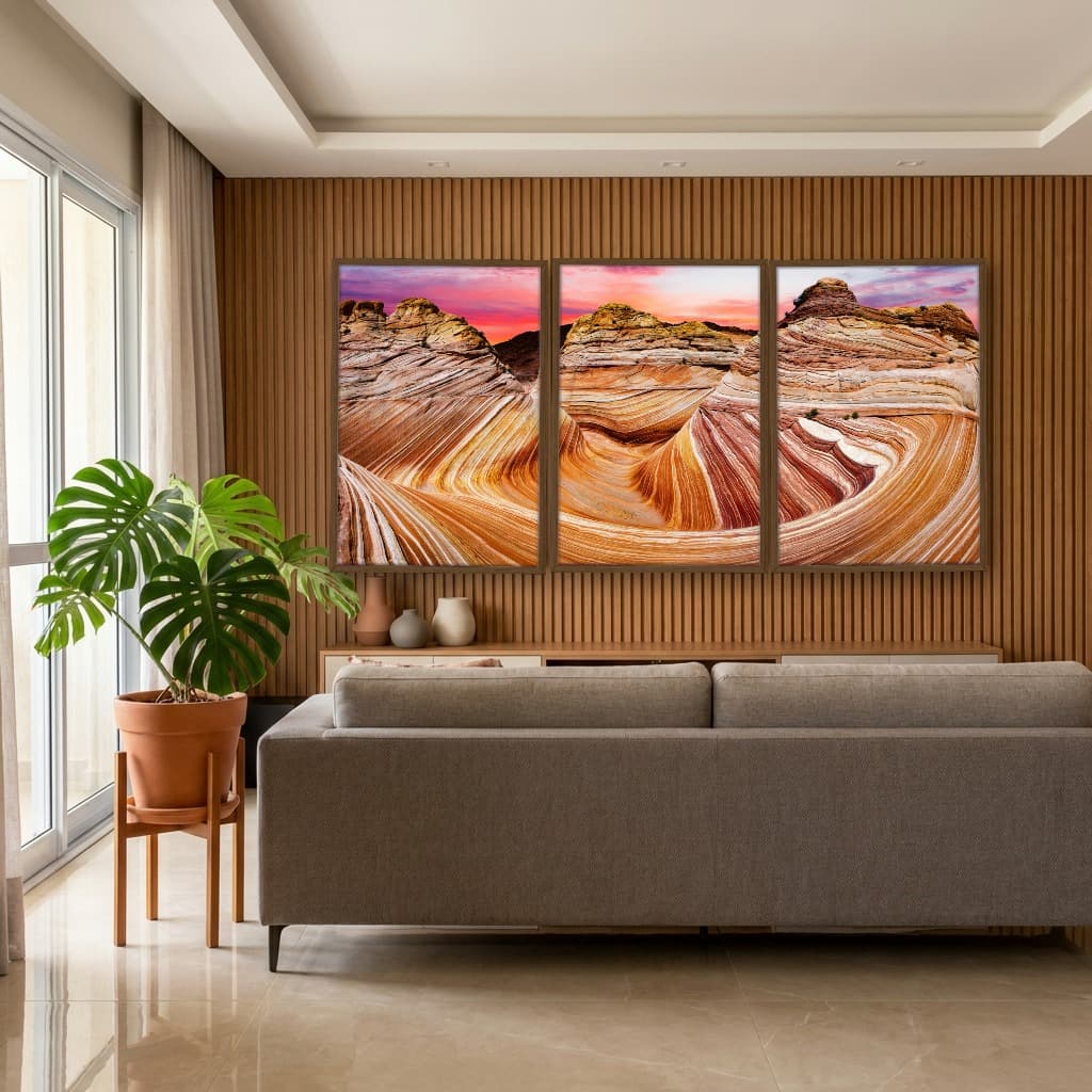 Kit Quadros Decorativos Ondas