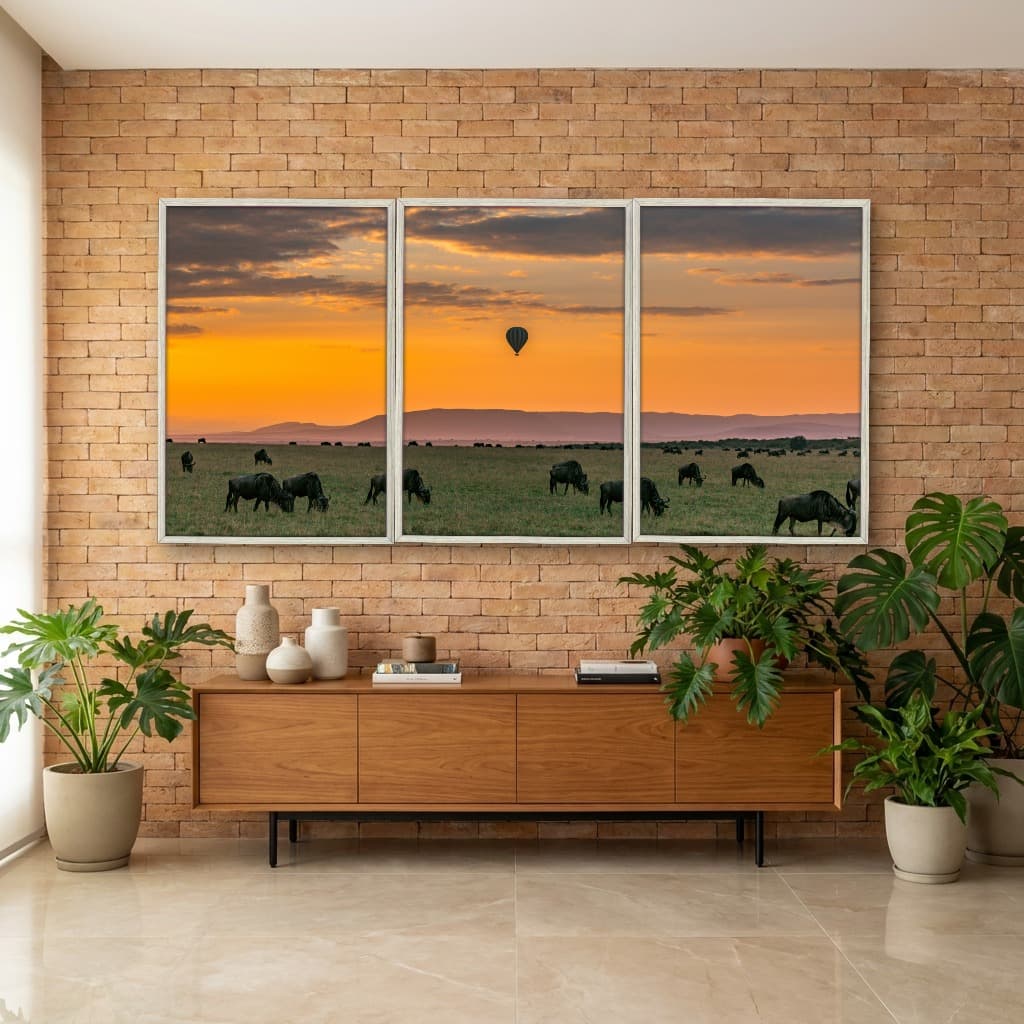 Kit Quadros Decorativos Pôr Do Sol